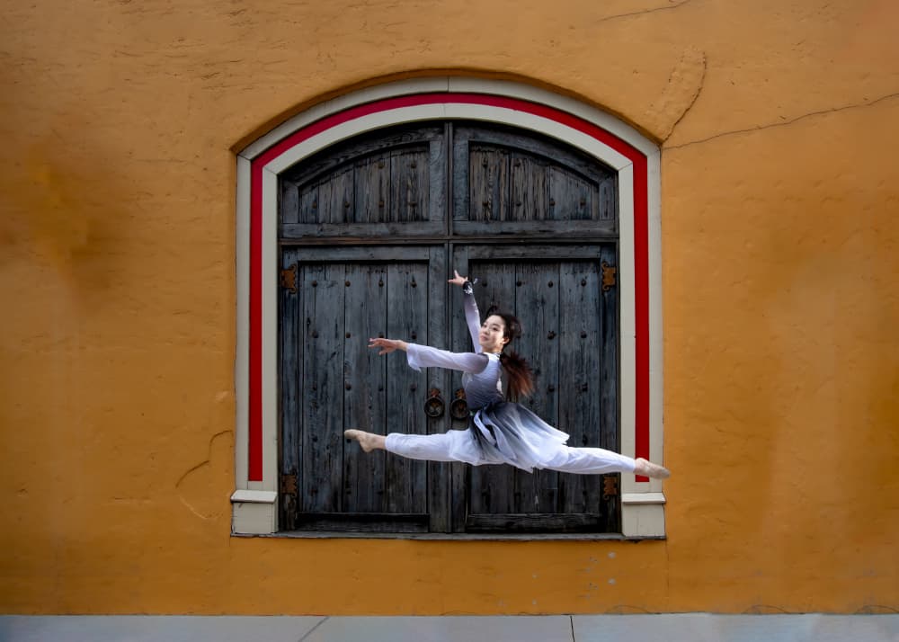 Leaping Dancer Archway by Ken Liang — canvas wall art