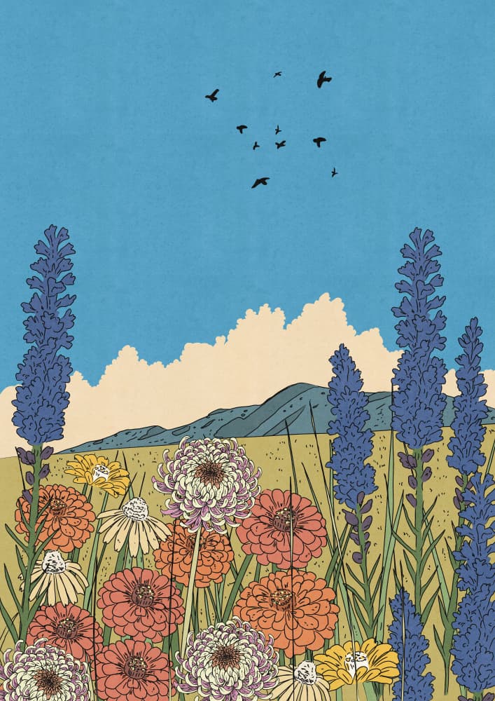 Vibrant Flower Field by Nicholas — canvas wall art