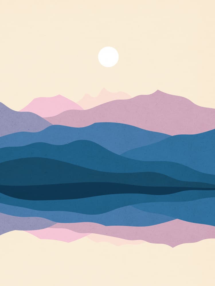 Serene Mountain Reflection by Vitor Costa — canvas wall art