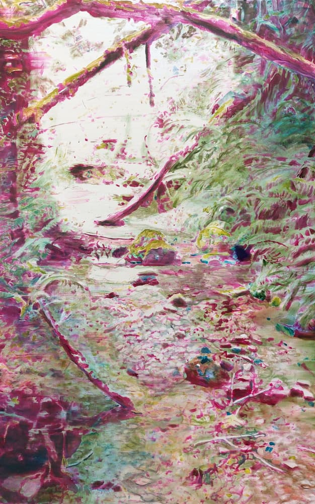 Vibrant Forest Stream by Karin Bos — canvas wall art