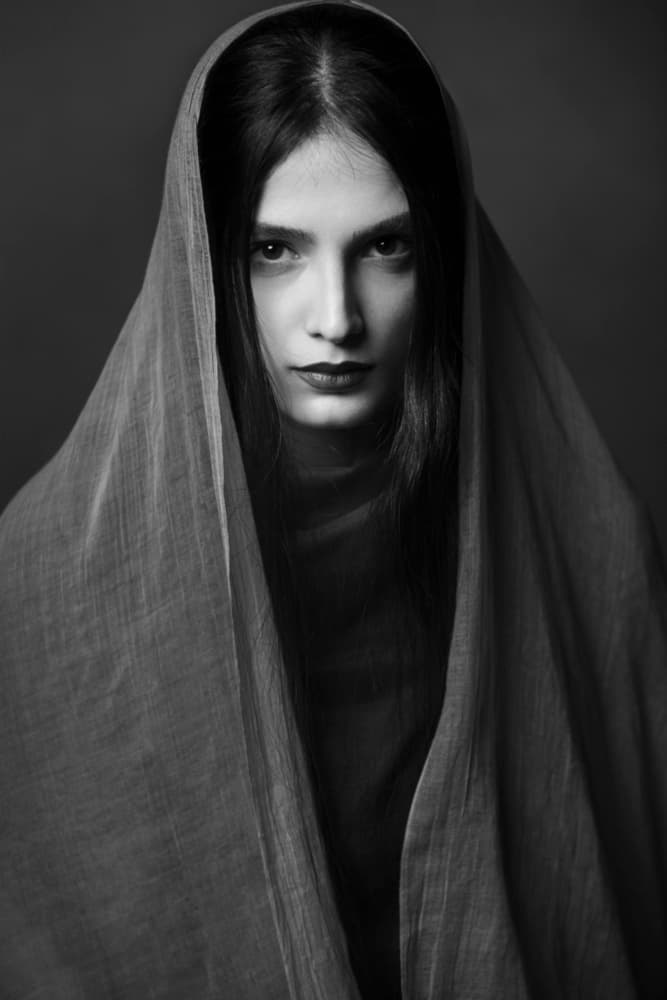 Mysterious Veiled Woman by Sepideh Niksefat — canvas wall art
