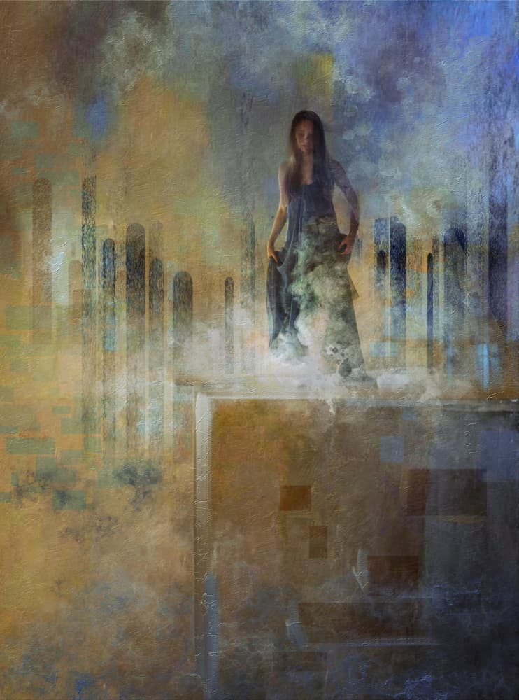 Ethereal Woman Steps by Charlaine Gerber — canvas wall art