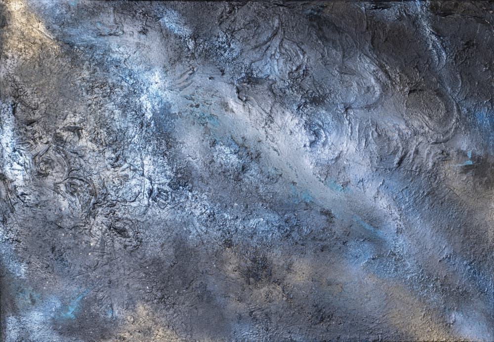 Dark Abstract Metallic Texture by Anete Purina-Purite — canvas wall art