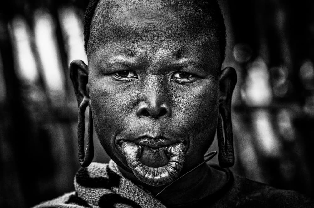 Striking Indigenous Portrait by Joxe Inazio Kuesta Garmendia — canvas wall art