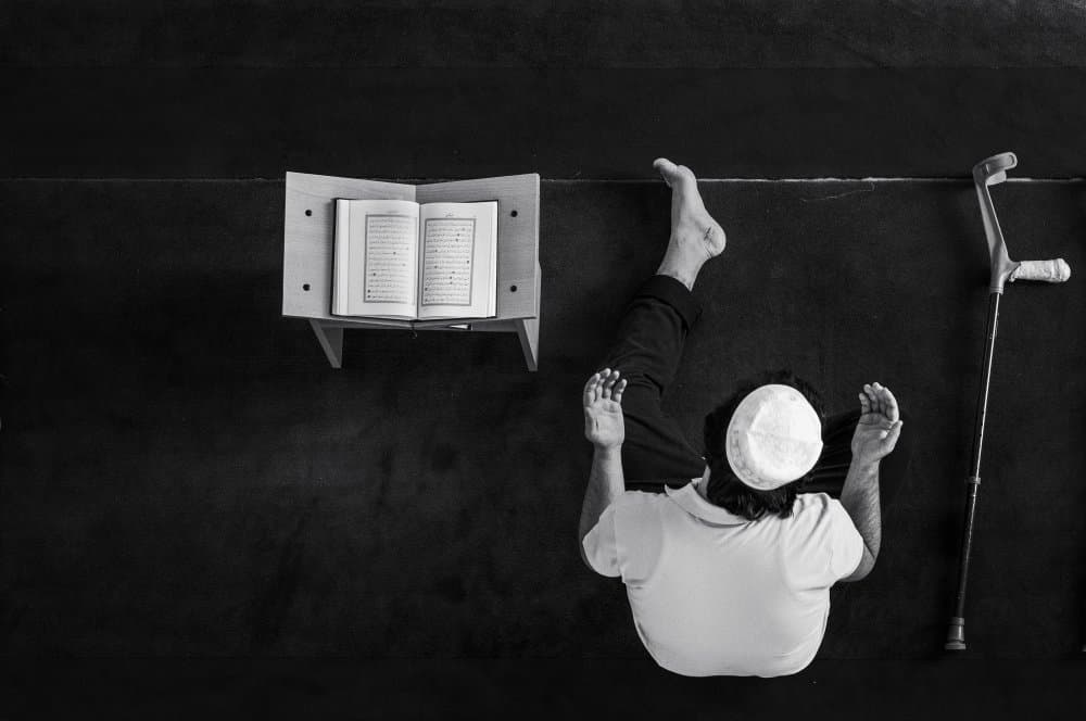 Muslim Man Praying by durmusceylan — canvas wall art