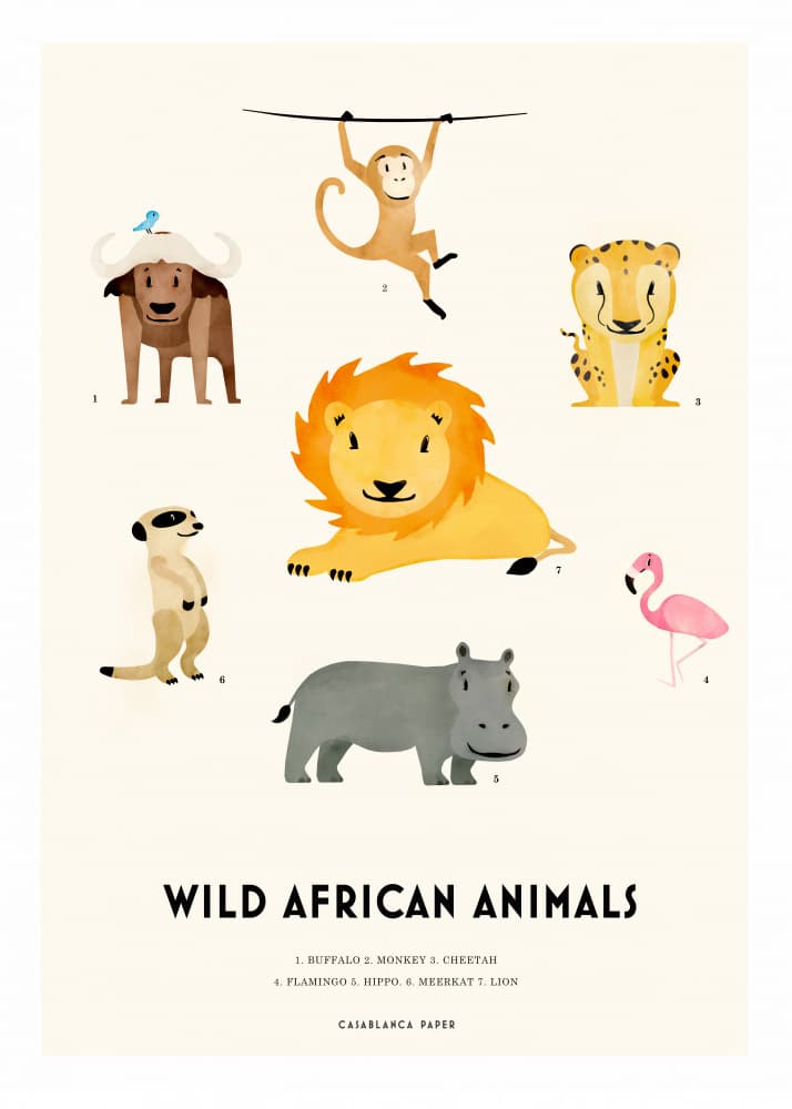 Wild African Friends by Erik Wintzell — canvas wall art