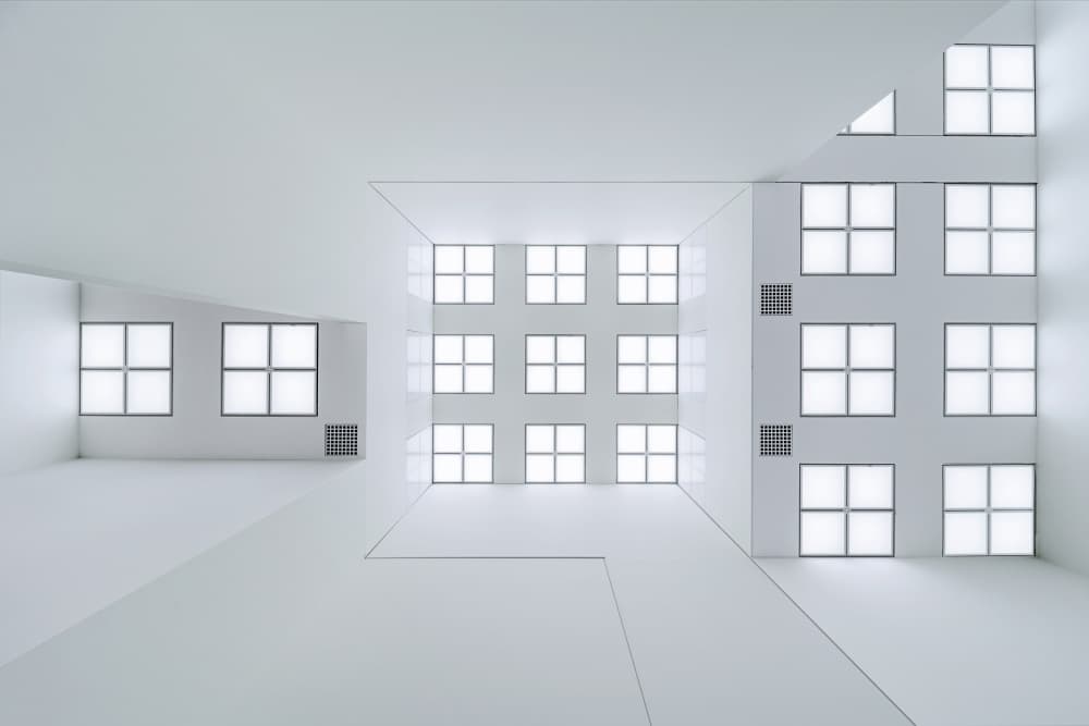 Modern White Architecture by fotomarion — canvas wall art