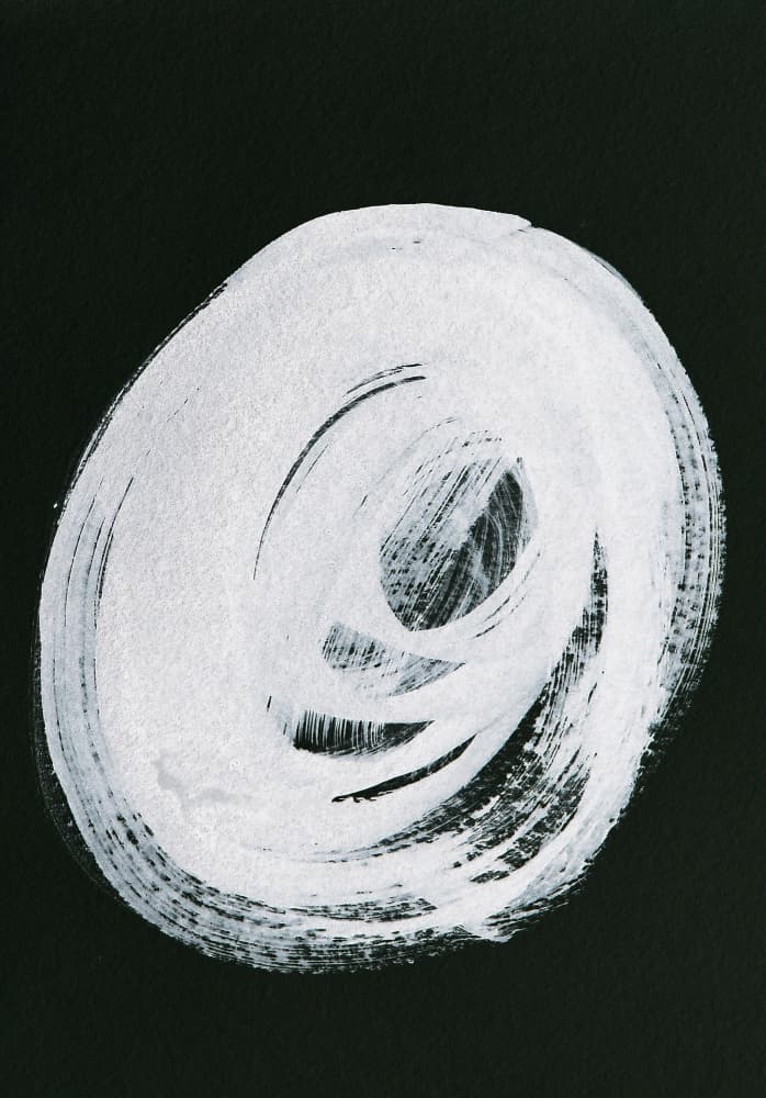 White Brushstroke Swirl by Santhosh ch — canvas wall art