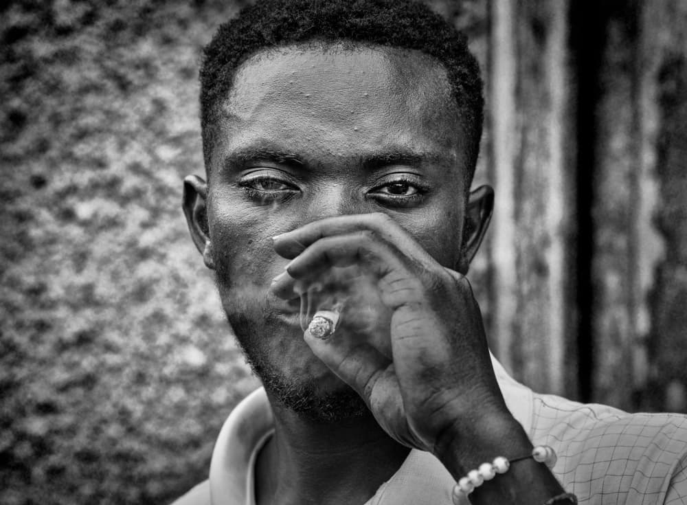 Intense Smoking Man by Joxe Inazio Kuesta Garmendia — canvas wall art