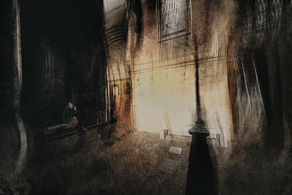 Lonely Urban Alley by Jan van der Linden — canvas wall art