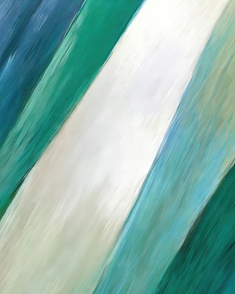 Abstract Blue Green Stripes by Alpenglow Workshop — canvas wall art
