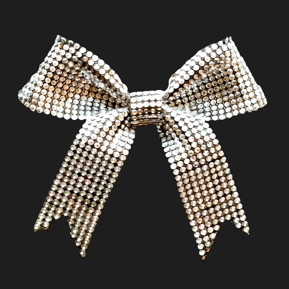 Glamorous Glitter Bow by Marika Barsrsind β canvas wall art