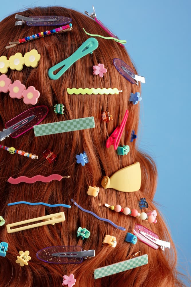 Colorful Hair Clips by Julia Ramiro — canvas wall art