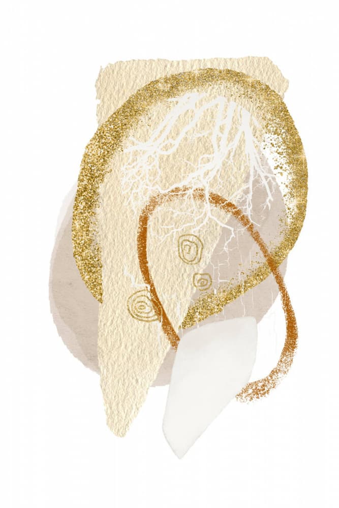 Elegant Gold Organic Abstract by Sally Ann Moss — canvas wall art
