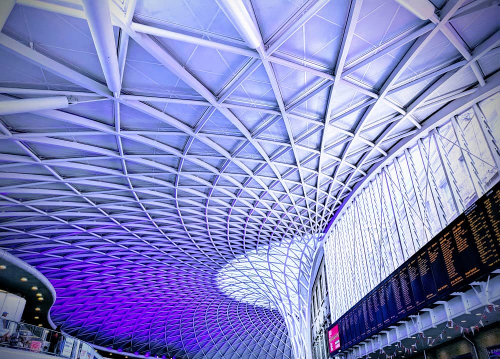 Dynamic Station Interior by Elizabeth Allen — canvas wall art