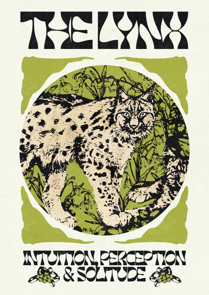 The Lynx Wild Intuition by Katariina Kosunen — canvas wall art