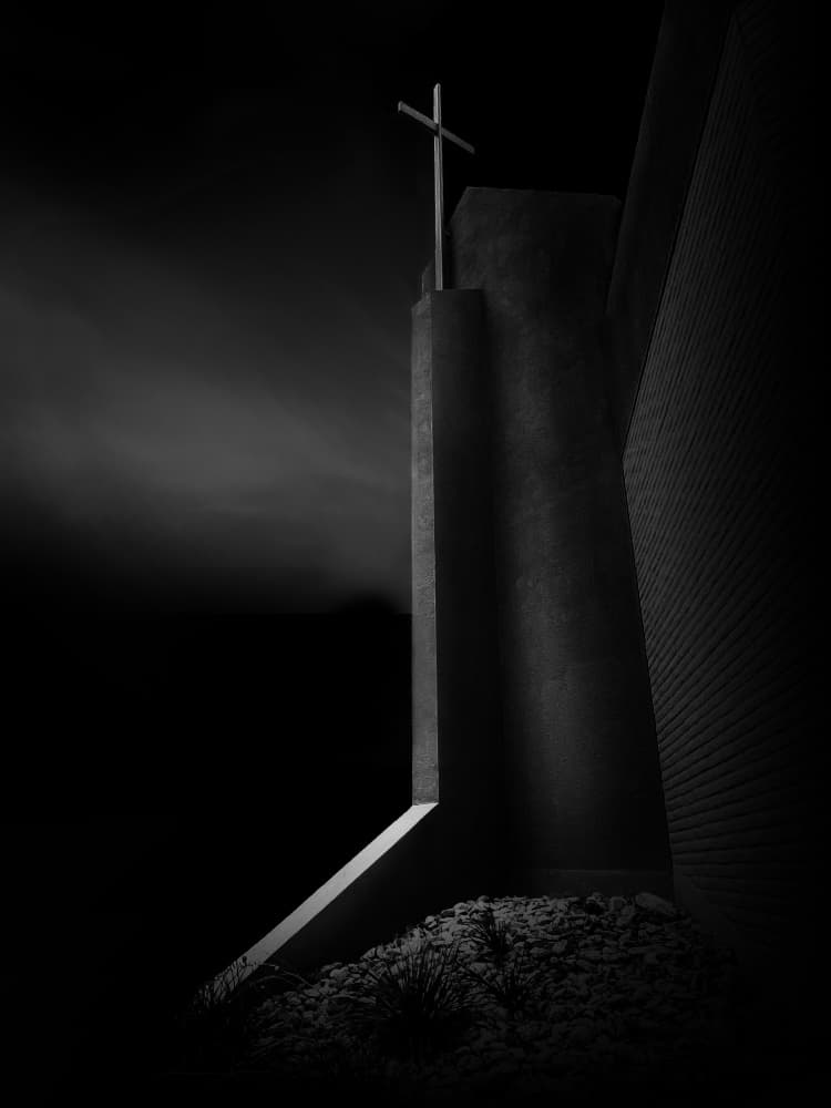 Dramatic Cross Light by Margaret Halaby — canvas wall art