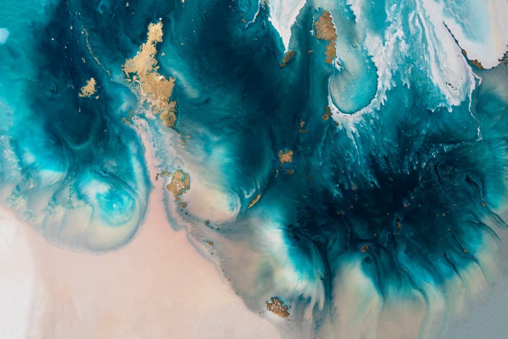 Abstract Ocean - Sky High by Petra Meikle de Vlas — canvas wall art