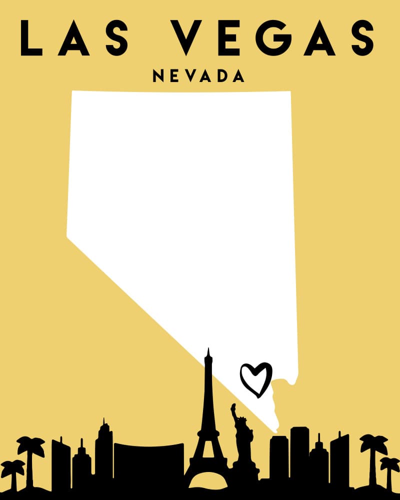 Las Vegas Nevada Love by Emiliano Deificus — canvas wall art