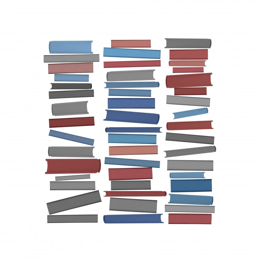 Colorful Book Stacks by Orara Studio — canvas wall art