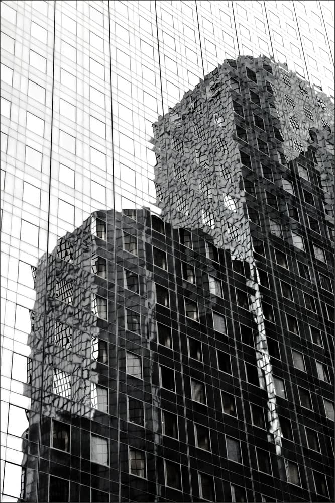 Urban Glass Reflections by Gilbert Claes — canvas wall art