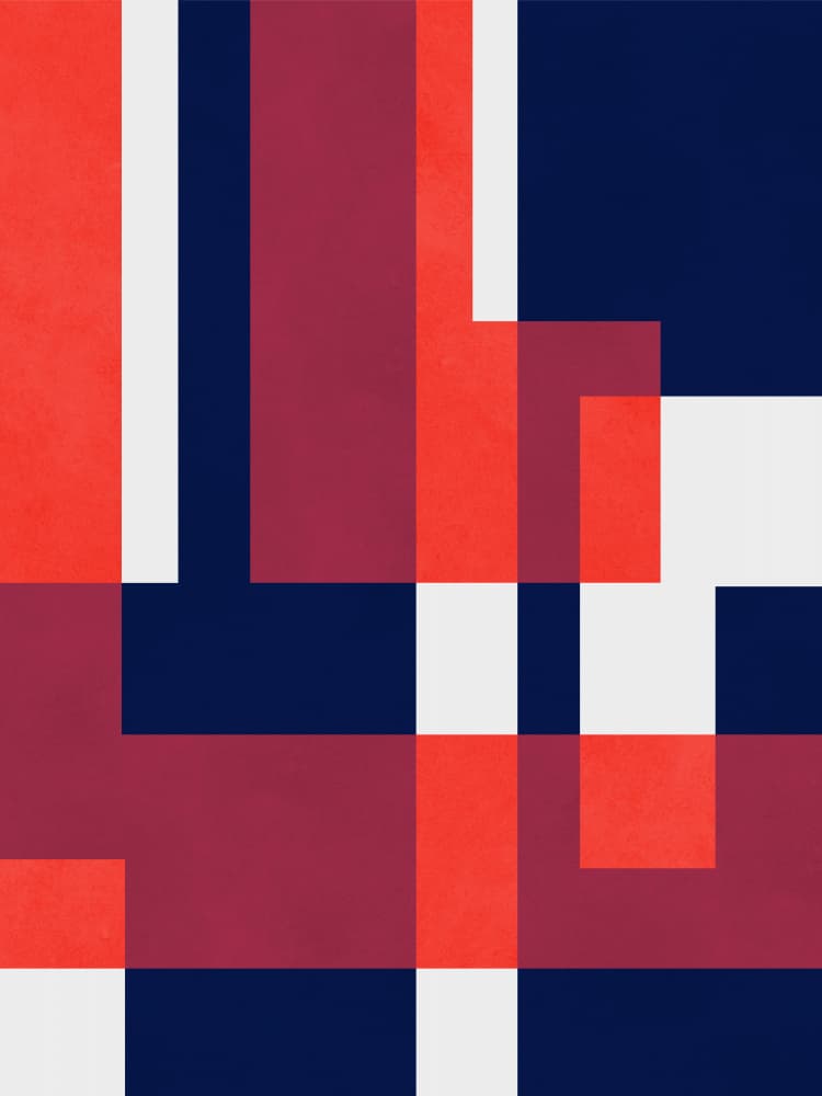 Bold Geometric Abstraction by Vitor Costa — canvas wall art