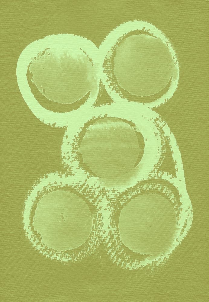 Organic Green Circles by Santhosh ch — canvas wall art