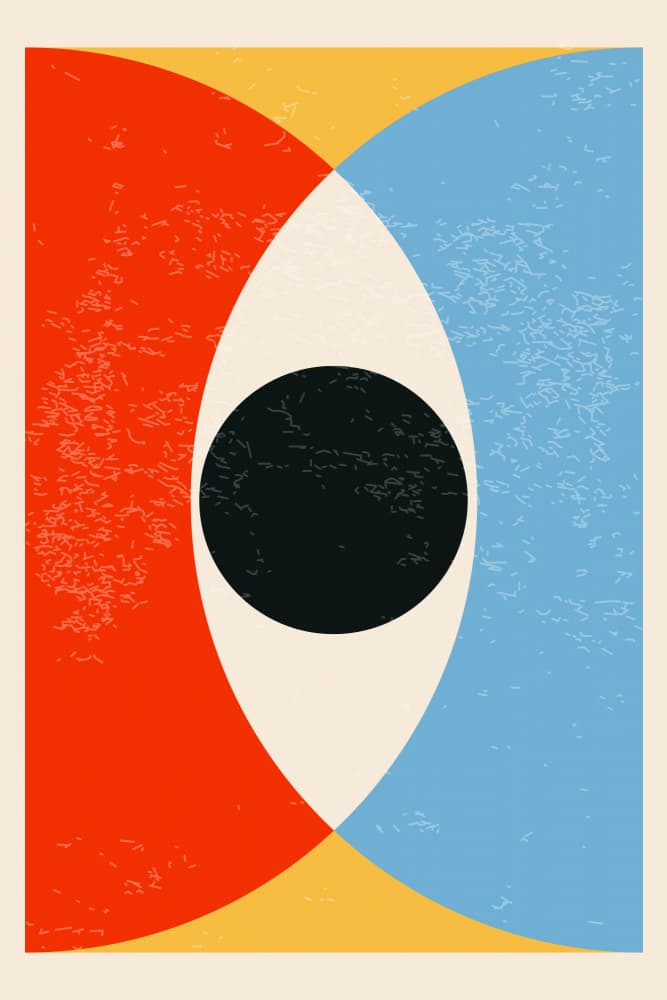 Geometric Eye Eclipse by jay stanley — canvas wall art