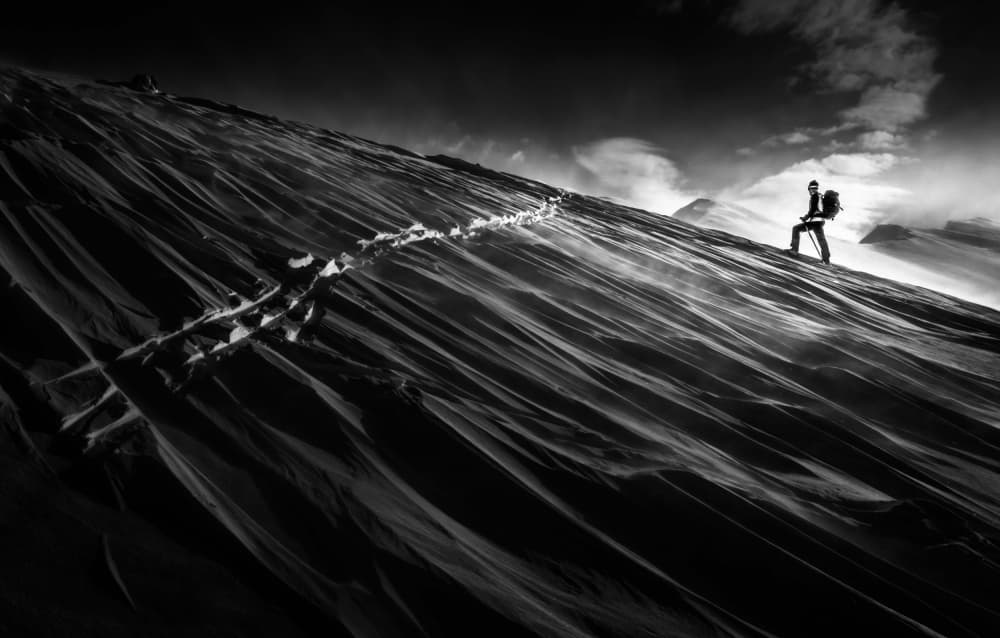 Solitary Mountain Ascent by Sandi Bertoncelj — canvas wall art