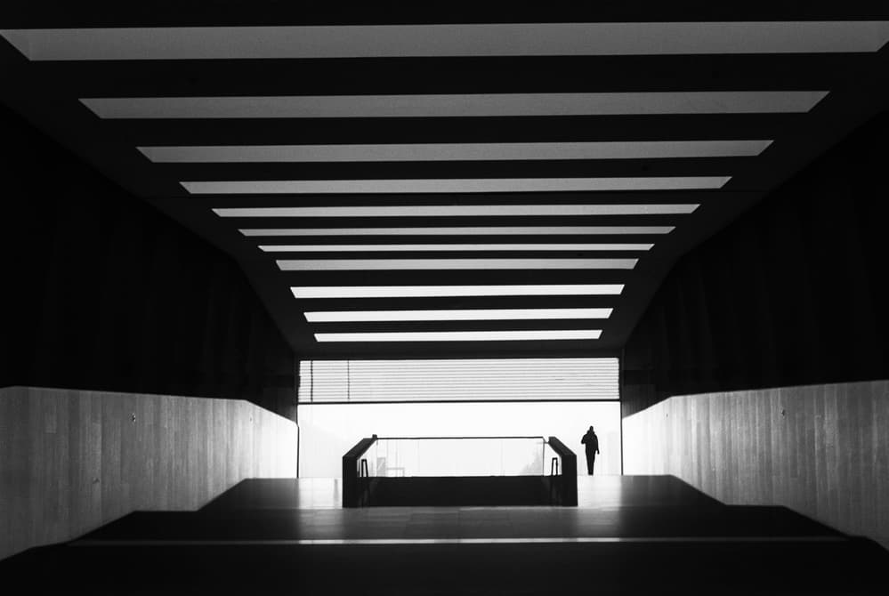 Solitary Architectural Passage by Paulo Abrantes — canvas wall art