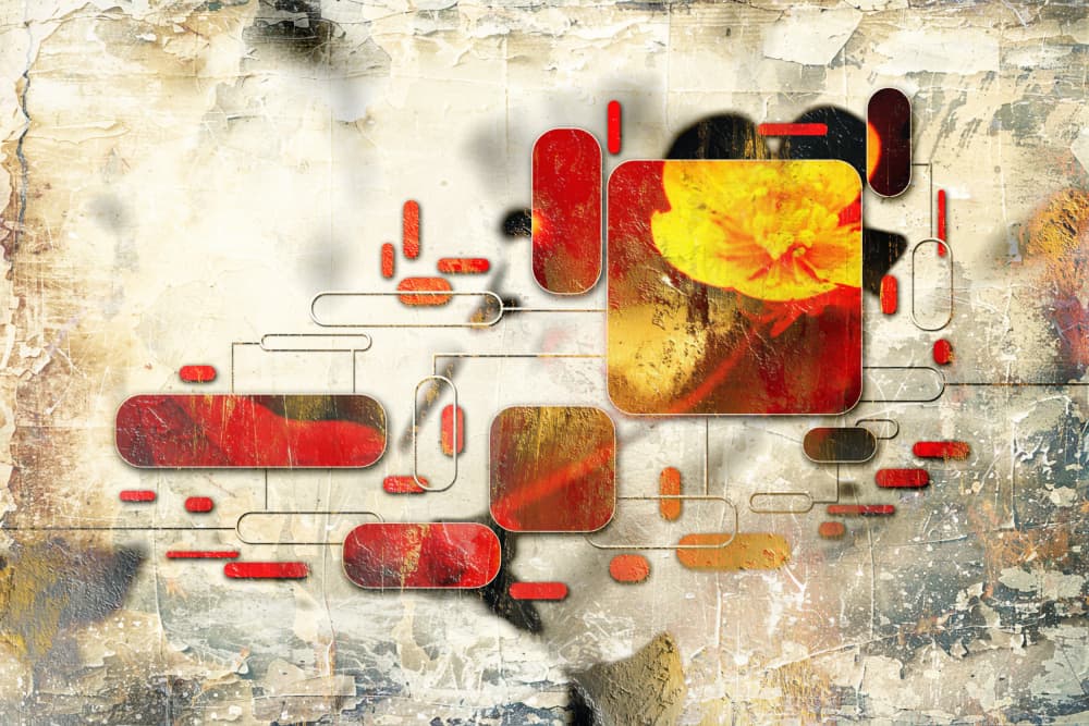 Vibrant Abstract Bloom by Rafal Kulik — canvas wall art