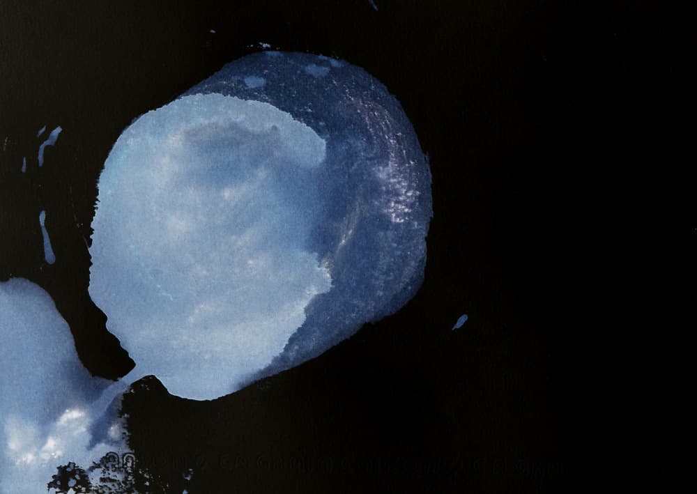 Deep Blue Nebula by Santhosh ch — canvas wall art