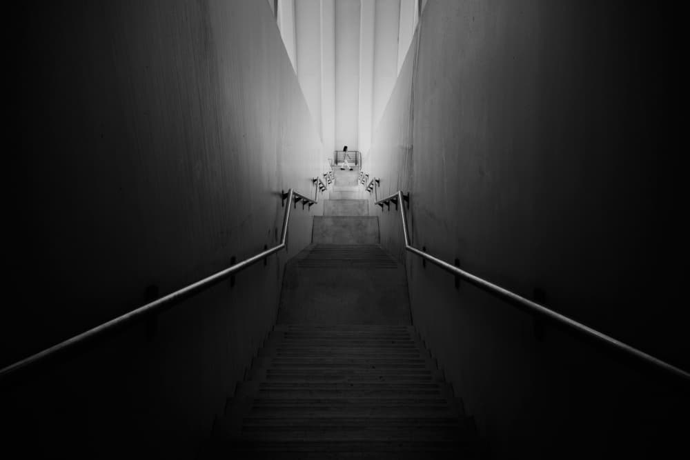 Dark Concrete Descent by Jose Beut — canvas wall art