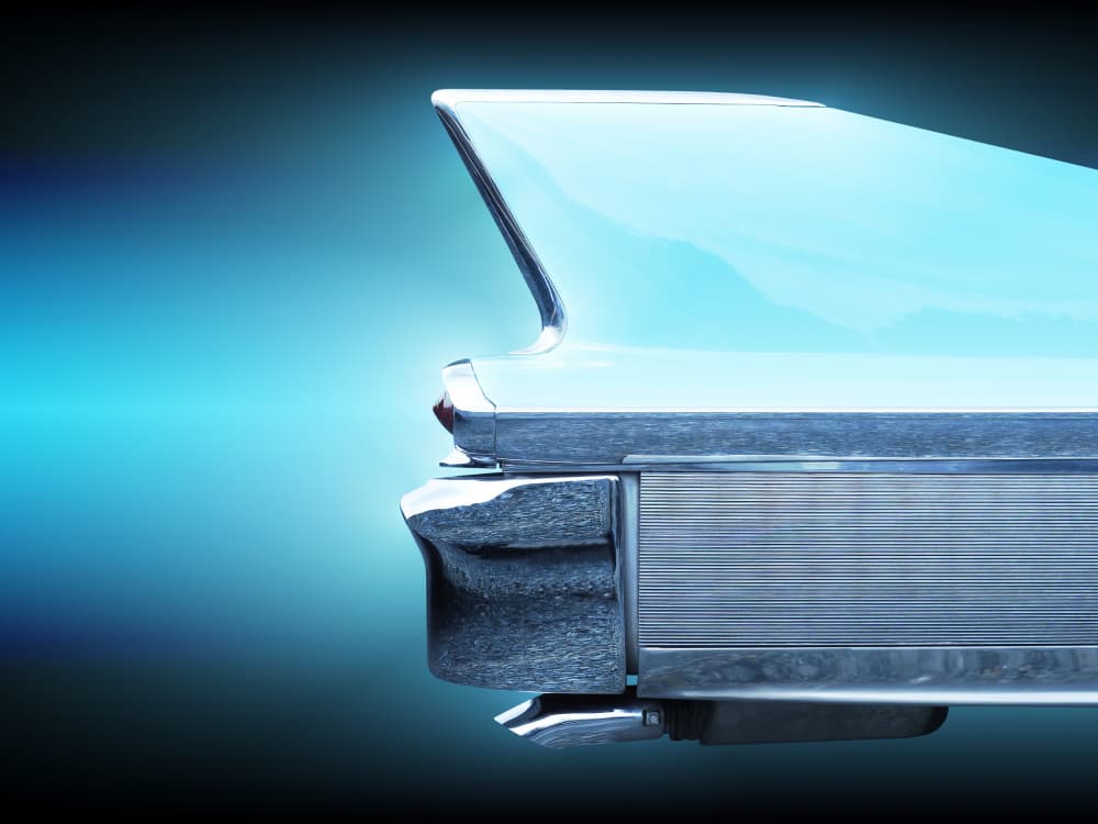 Vintage Blue Tailfin by Beate Gube — canvas wall art