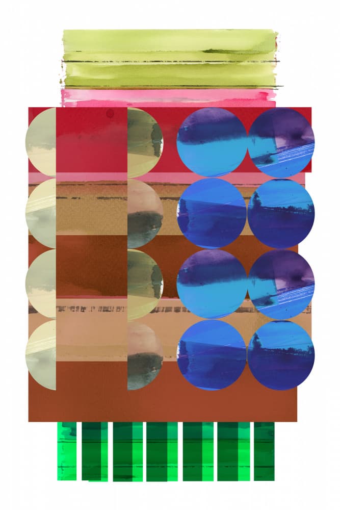 Vibrant Geometric Layers by cartissi — canvas wall art