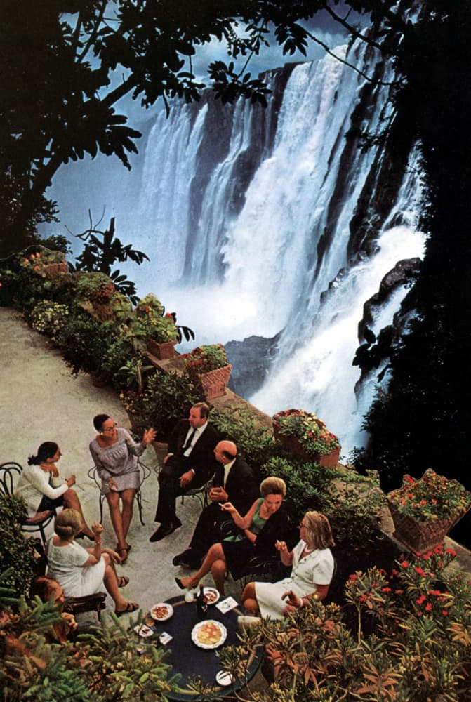 Vintage Waterfall Party by Mikhail Siskoff — canvas wall art