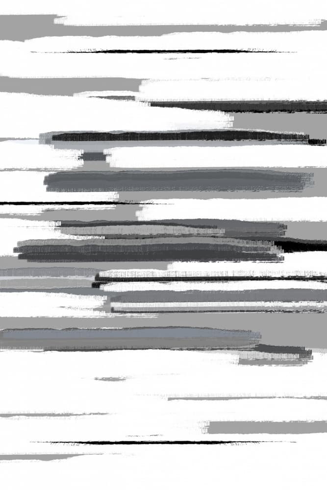 Grey Abstract Strokes by Fun Qui — canvas wall art