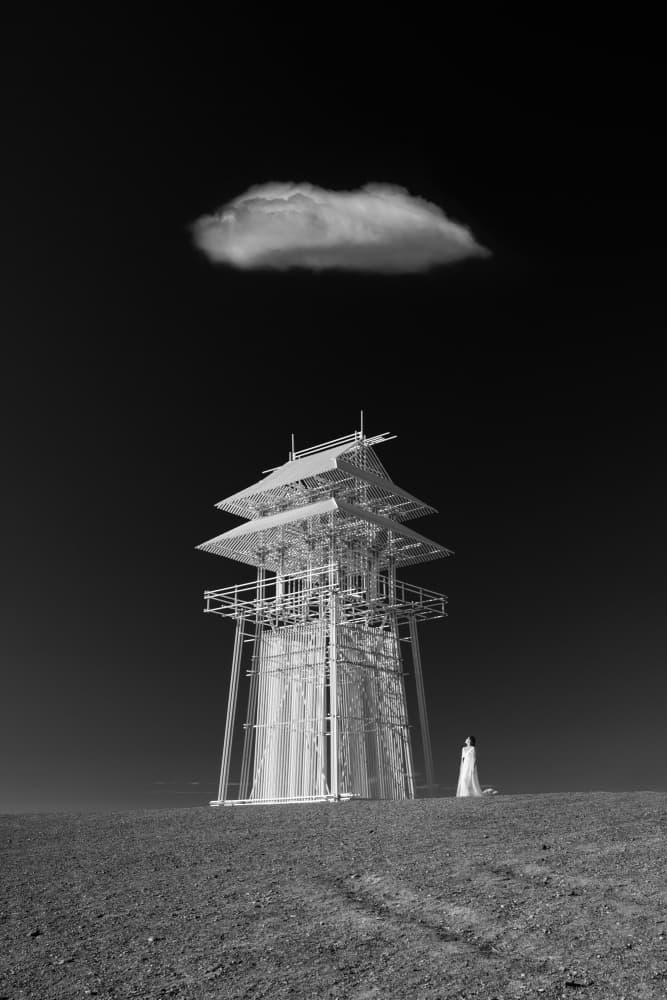 Ethereal Pagoda Cloud by Songlin Xu — canvas wall art