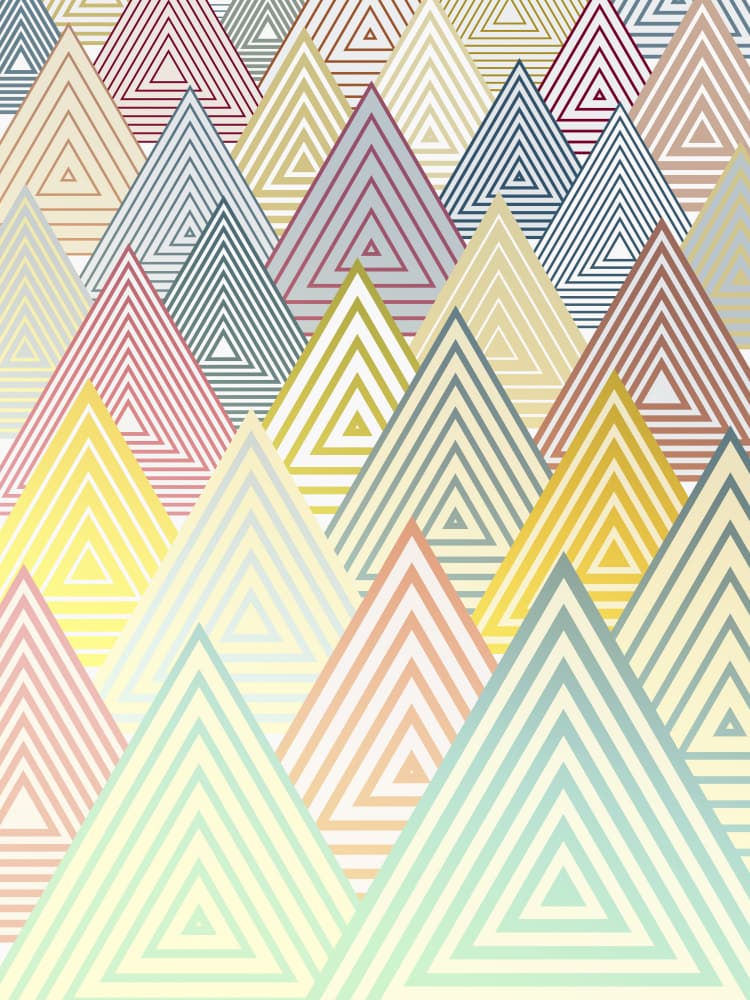 Pastel Geometric Peaks by Angelo Cerantola — canvas wall art