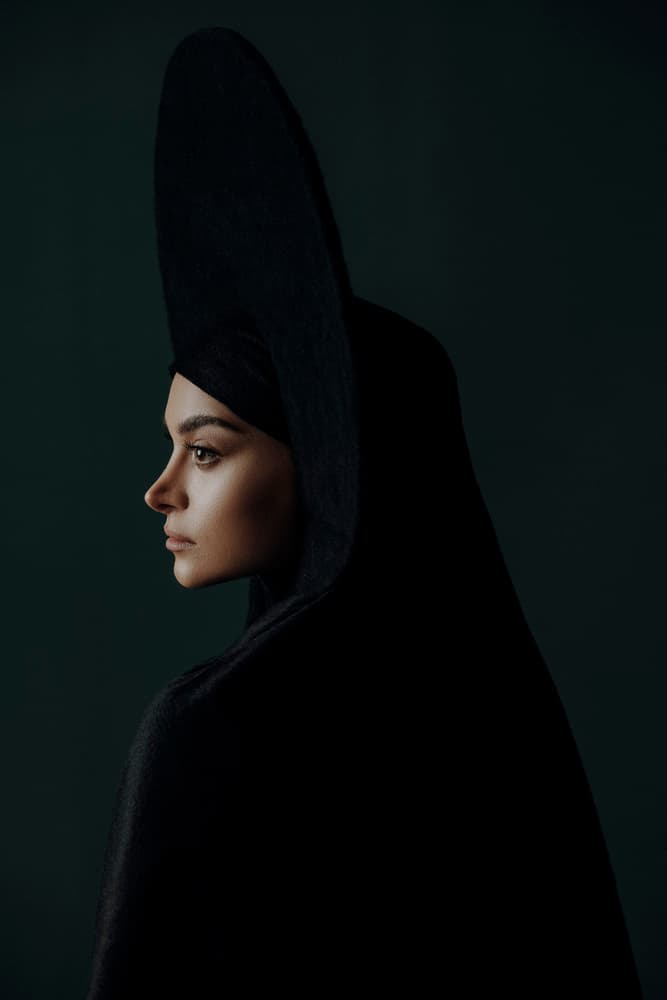 Elegant Black Profile by Amin Hamidnezhad — canvas wall art