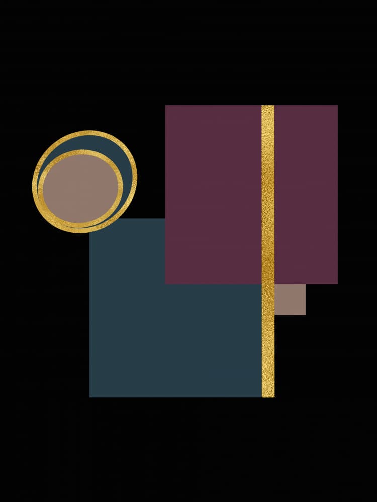 Modern Geometric Gold by Bilge Paksoylu — canvas wall art
