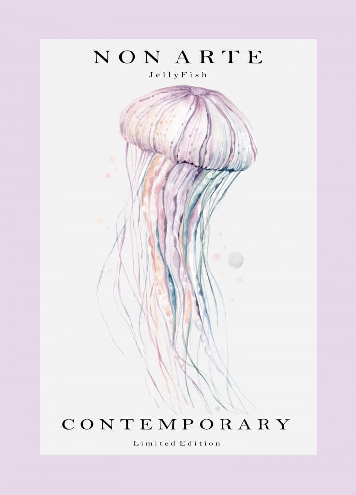 Ethereal Jellyfish Flow by Rikke Løndager Boisen — canvas wall art