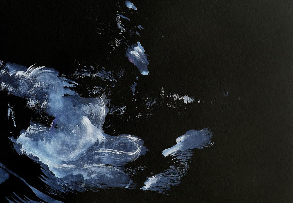 Deep Blue Artistic Swirl by Santhosh ch — canvas wall art