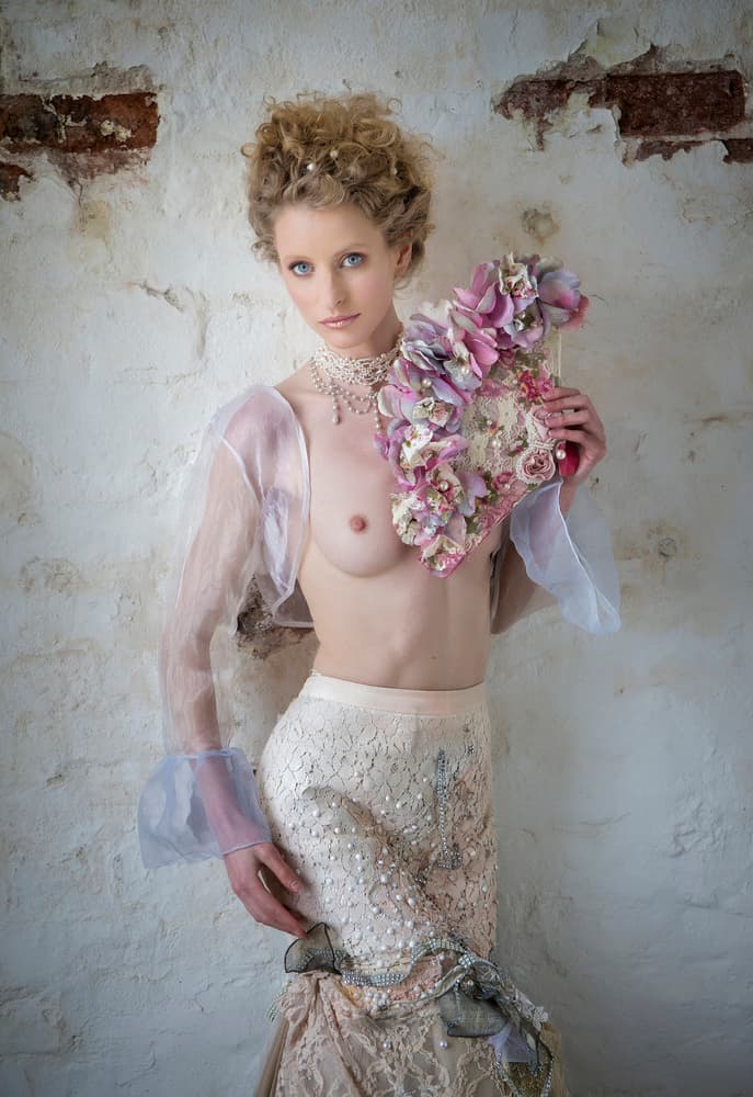 Elegant Floral Nude by Catchlight Studio — canvas wall art