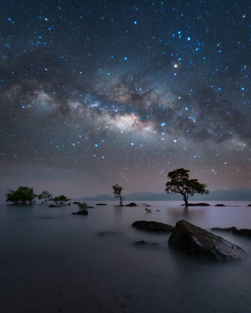 Milky Way Night Seascape by Vikas Chander — canvas wall art