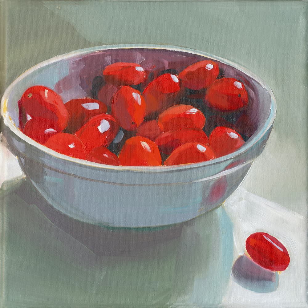 Cherry Tomatoes by Jenny Westenhofer — canvas wall art
