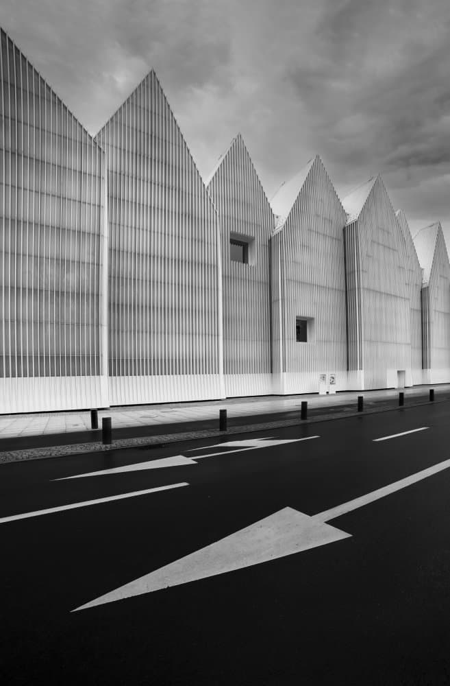 City Architecture Arrows by Anna Niemiec — canvas wall art