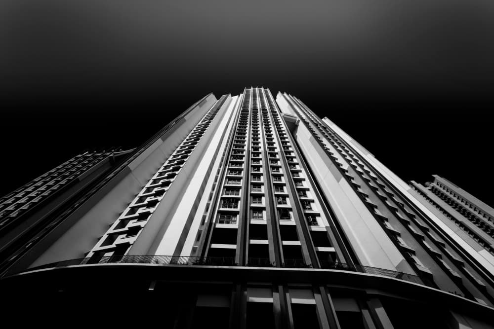 Towering Skyscraper Perspective by TWEE LIANG WONG — canvas wall art