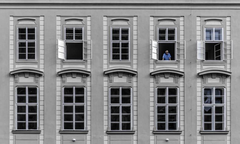 Man at Open Window by Ömer Ates Kızıltug — canvas wall art