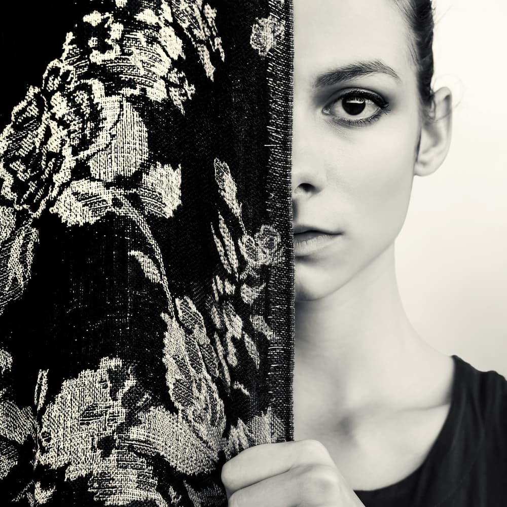 Mysterious Floral Portrait by Bettina Tautzenberger — canvas wall art